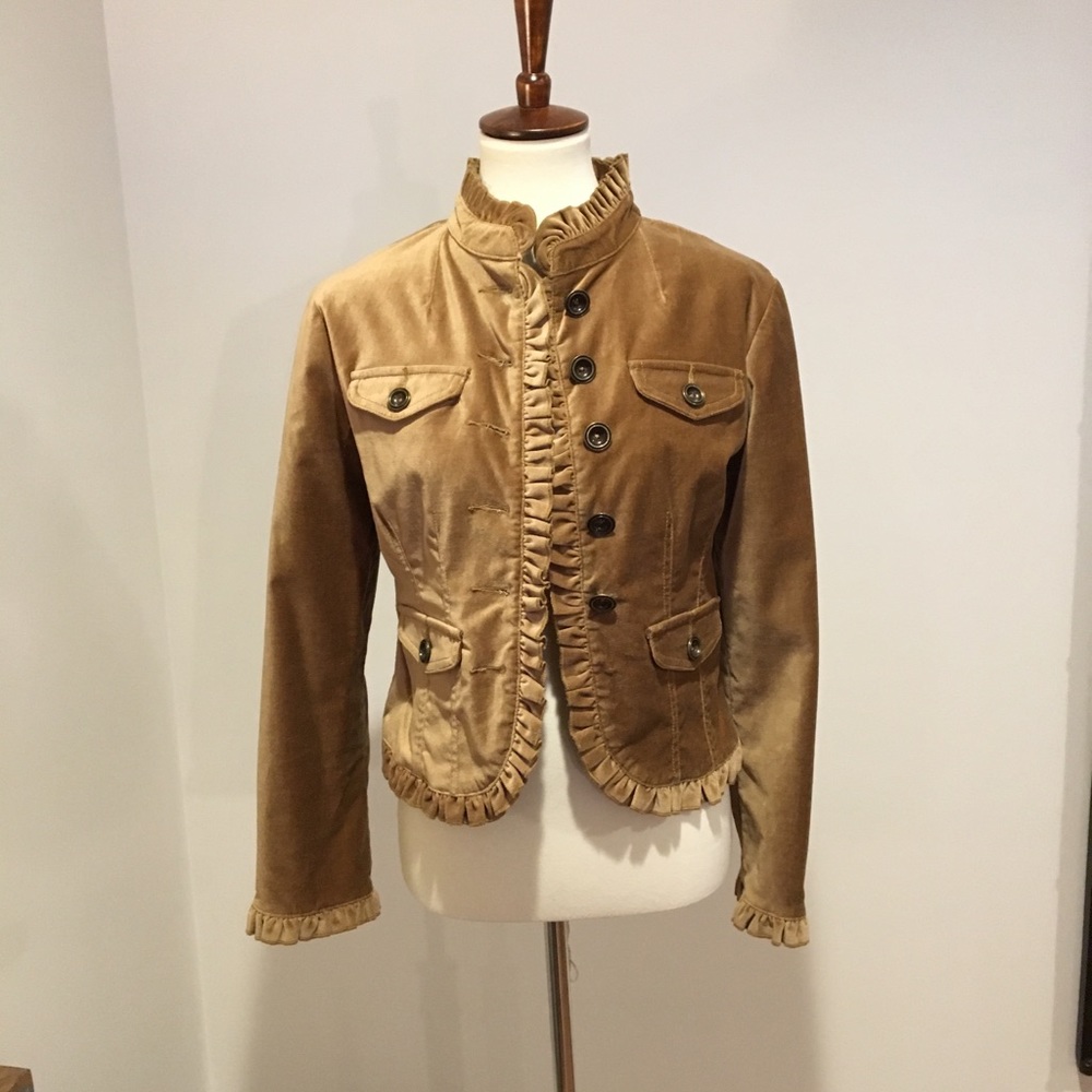 Cropped velvet jacket